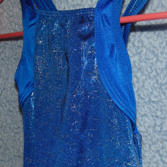 GK Blue Silver Splatter Leotard NoTag - Picture 2 of 6